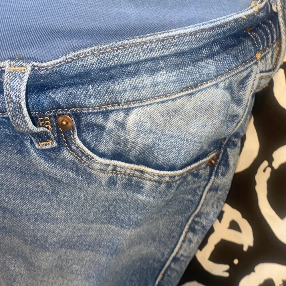 MATERNITY MOM JEANS SZ M BLUE DENIM - Picture 4 of 16